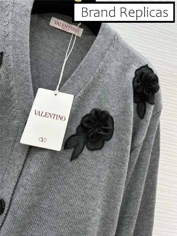 Valentino Embroidered Wool Cardigan